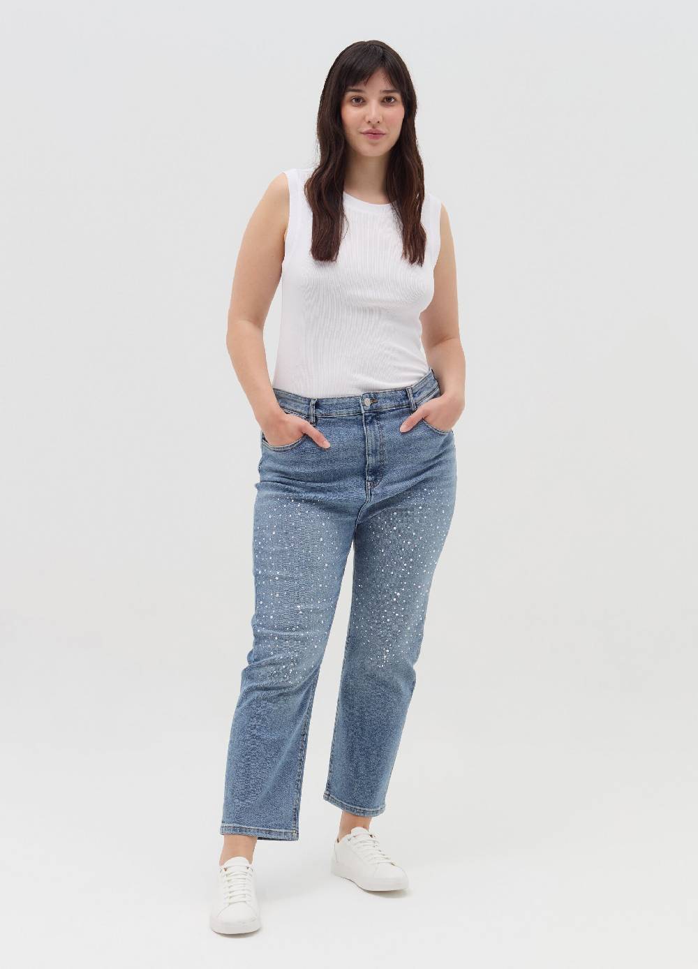 MYA Tank top a costine sottili Curvy In Linea