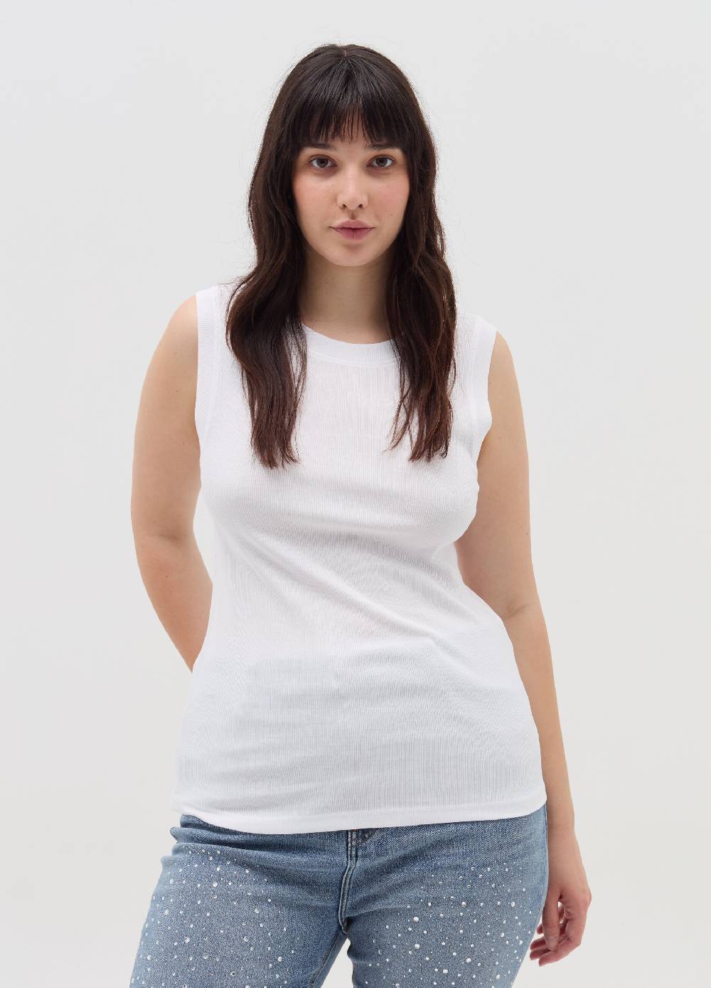 MYA Tank top a costine sottili Curvy In Linea