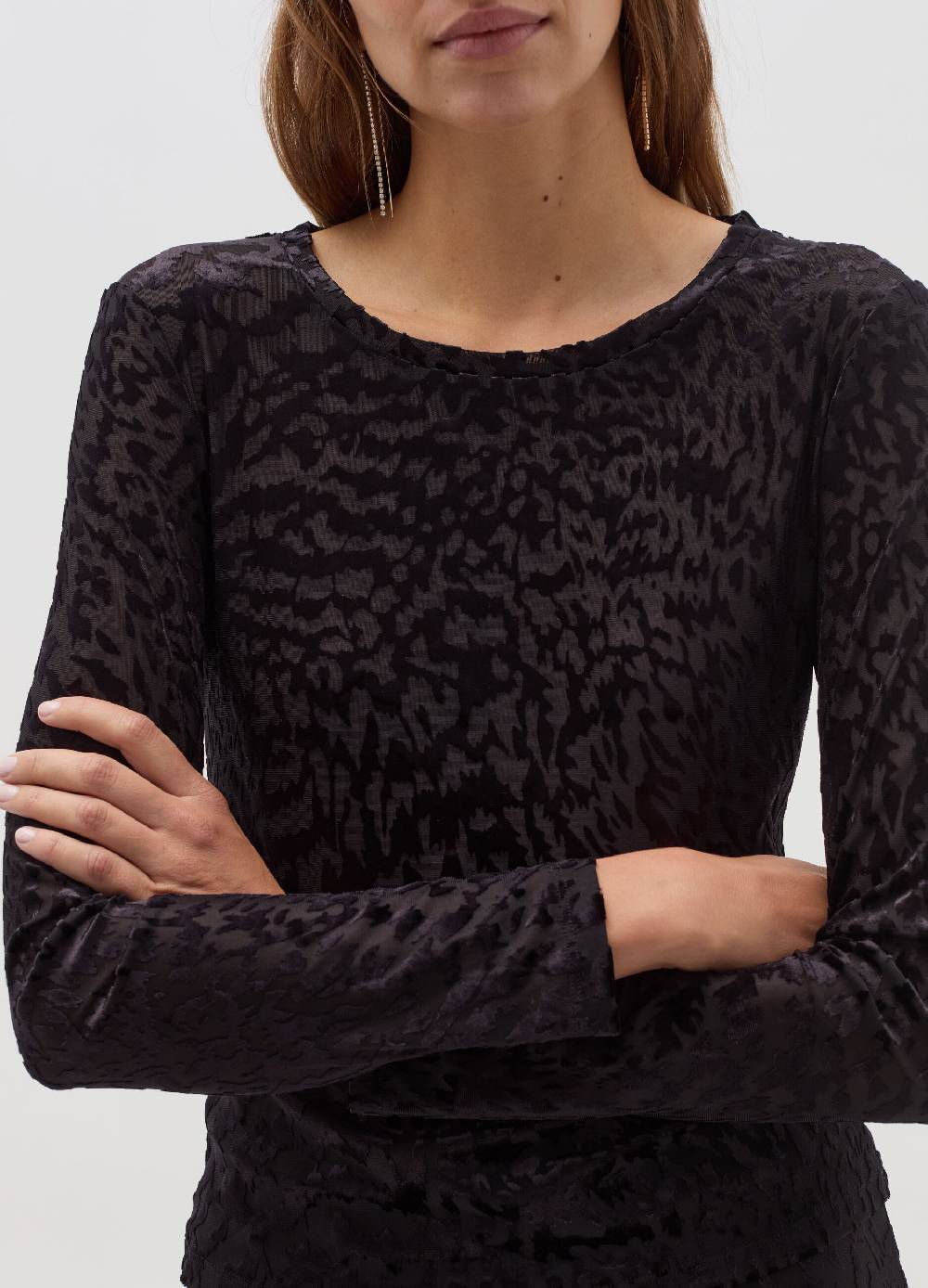 OVS T-shirt animalier con lavorazione devore Sconto