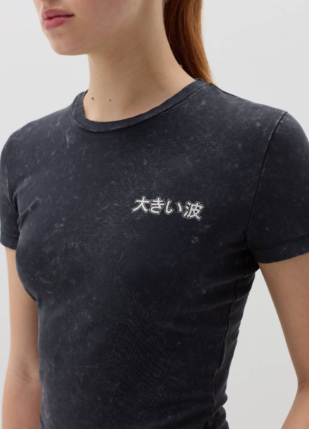 B. ANGEL T-shirt in cotone stretch con stampa Online