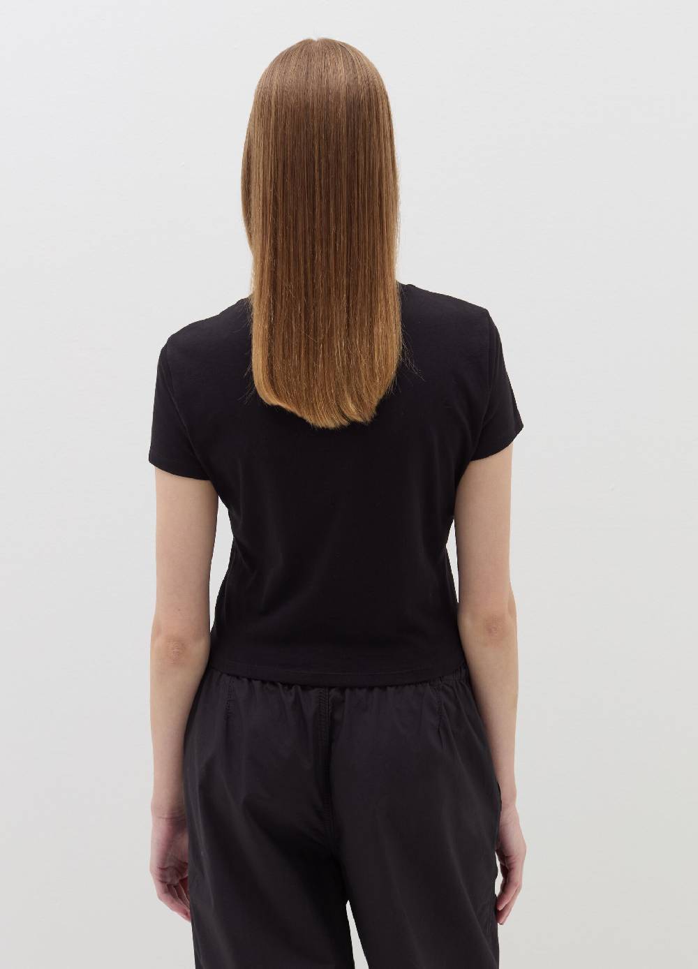 B. ANGEL T-shirt crop con ricamo lettering Saldi
