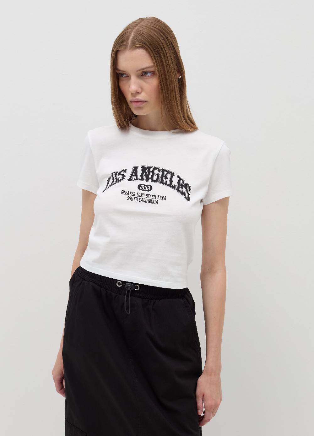 B. ANGEL T-shirt crop in cotone Hotsell