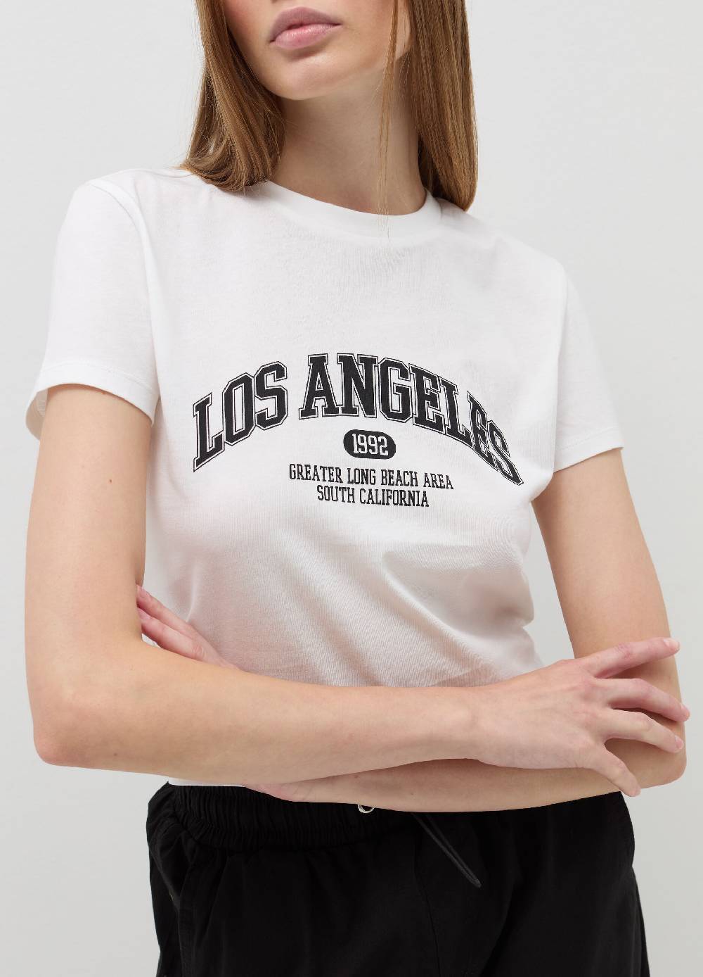 B. ANGEL T-shirt crop in cotone Hotsell