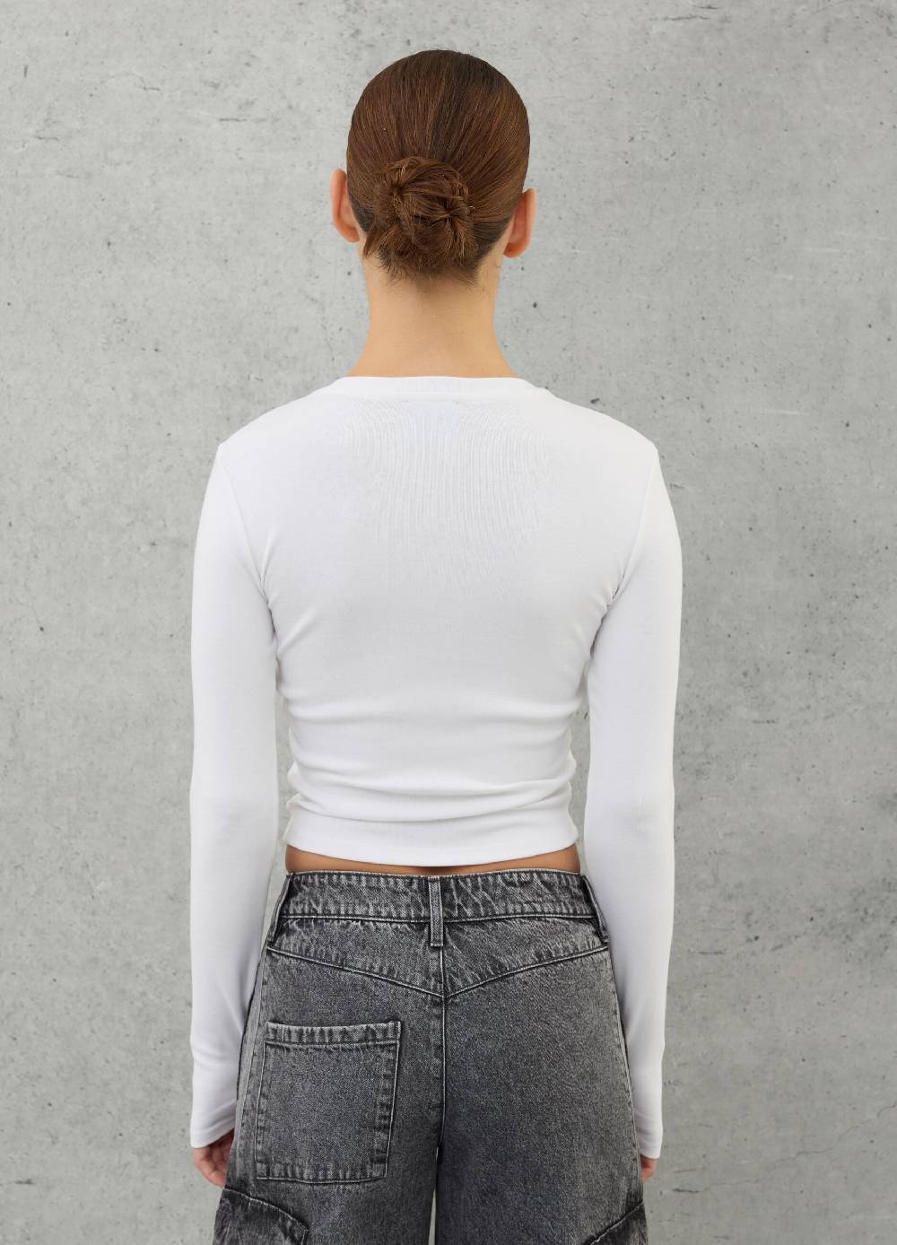 UTOPJA Crop Longsleeve T-shirt White I Più Venduti