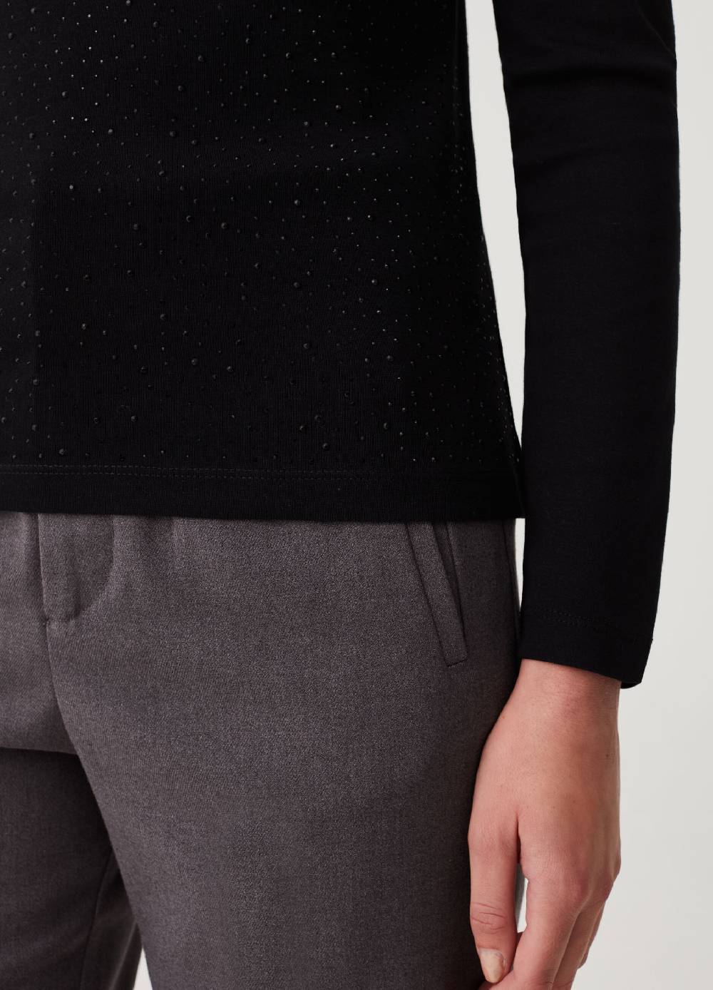 OVS T-shirt a maniche lunghe con strass 2025