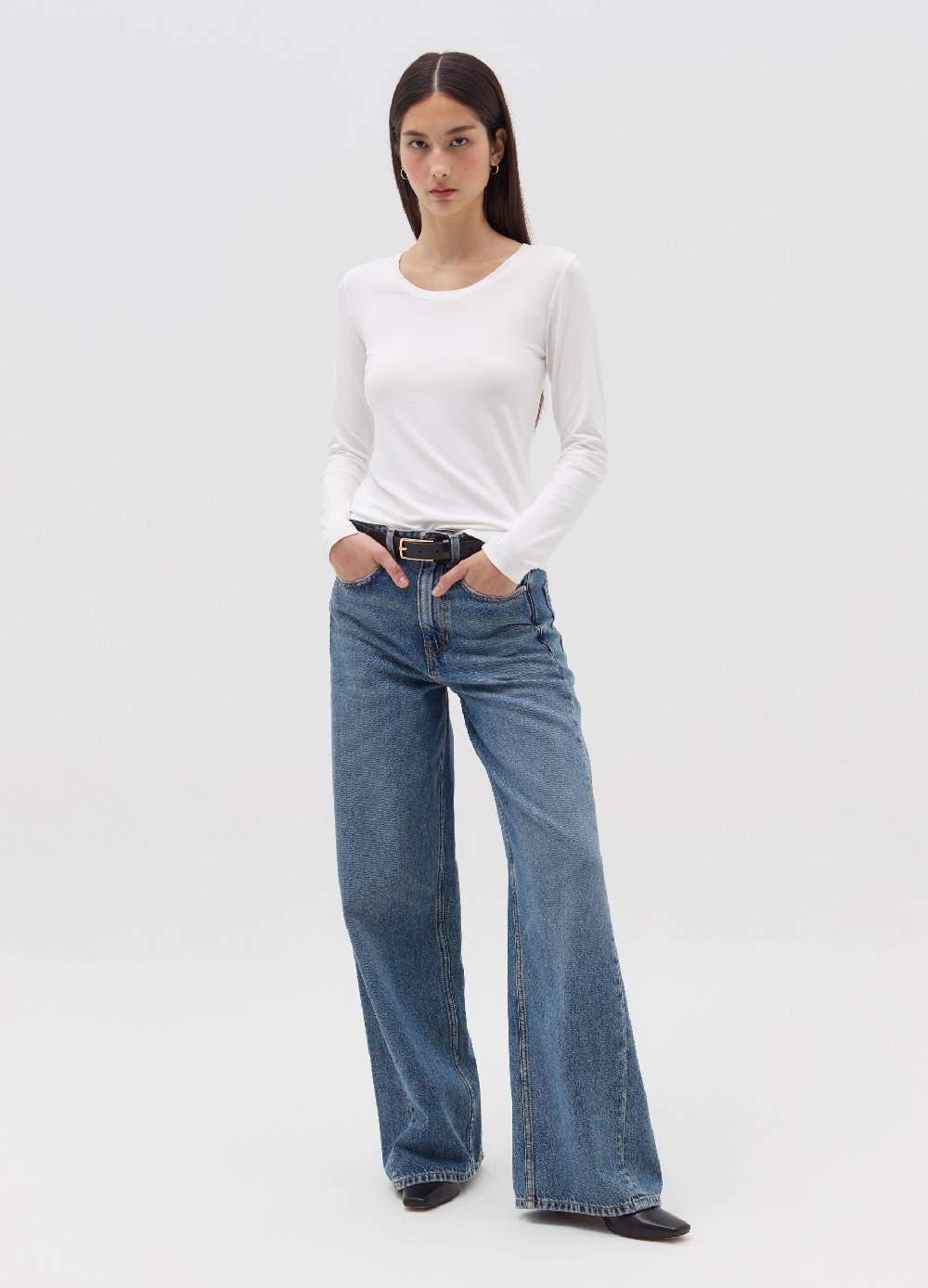 OVS T-shirt a maniche lunghe in viscosa stretch