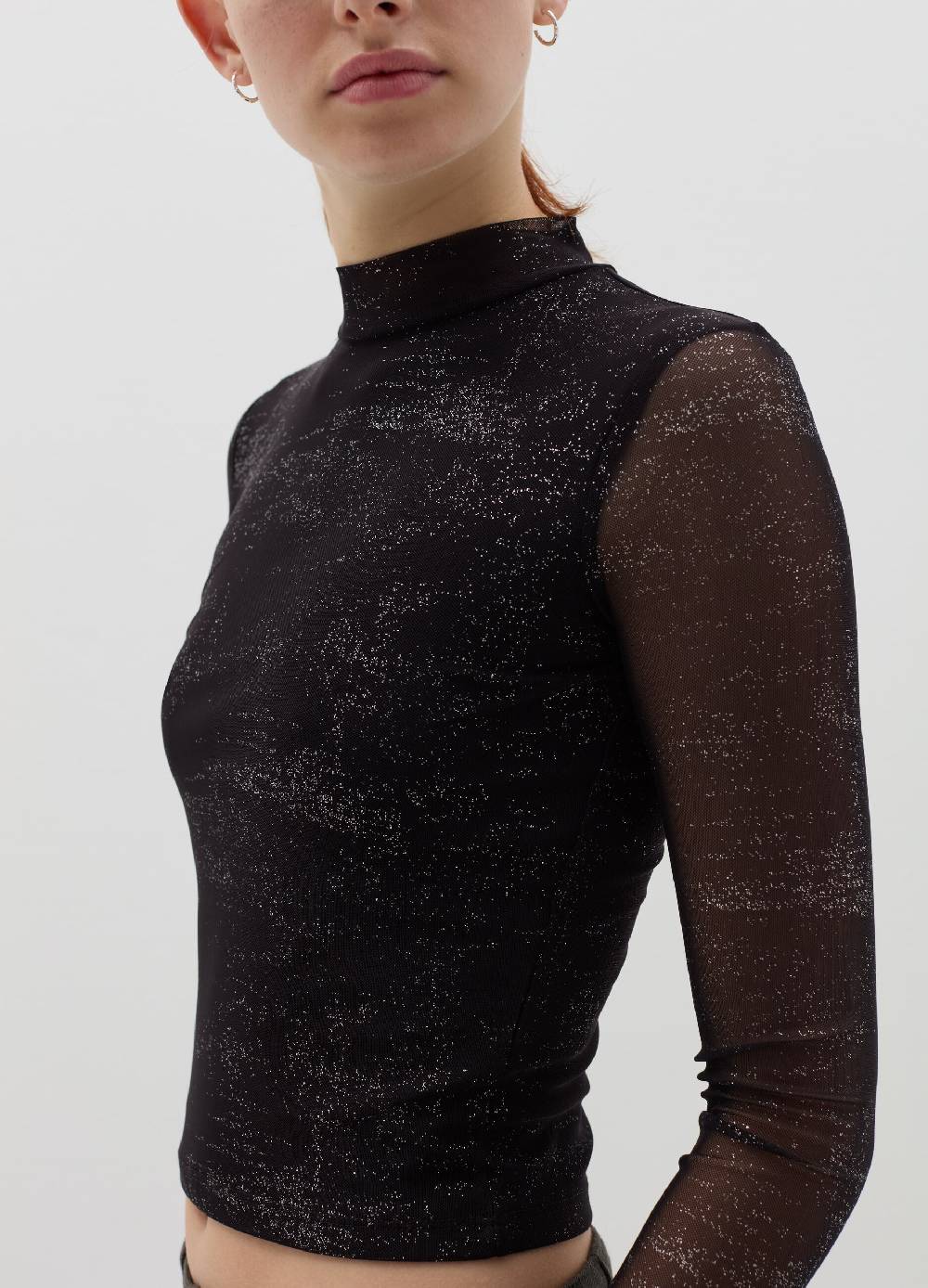 B. ANGEL T-shirt in mesh con glitters all-over Novità