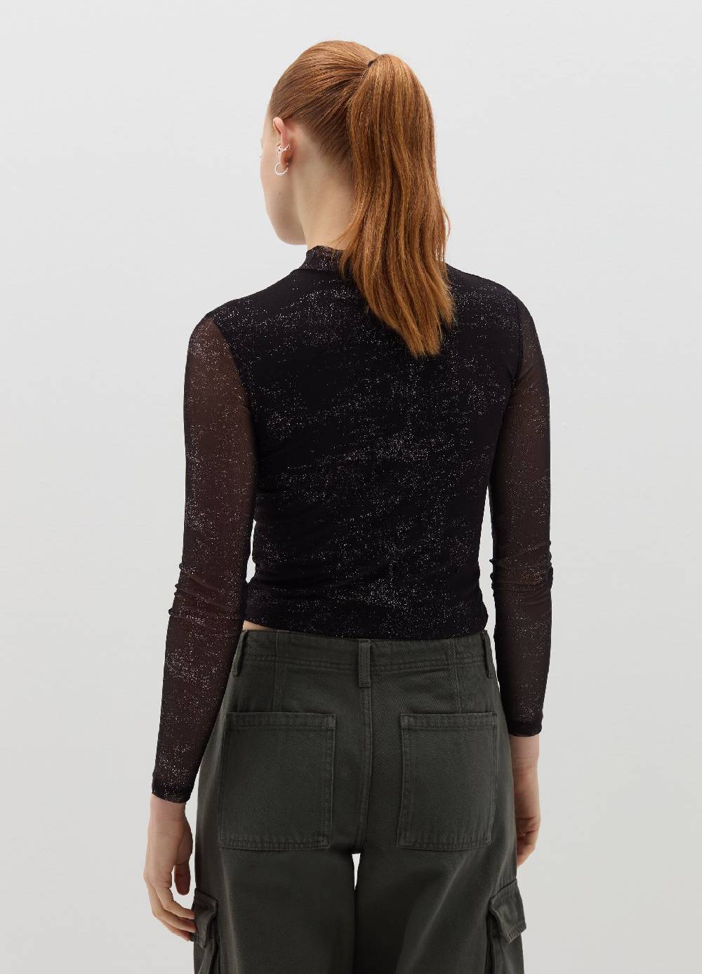 B. ANGEL T-shirt in mesh con glitters all-over Novità