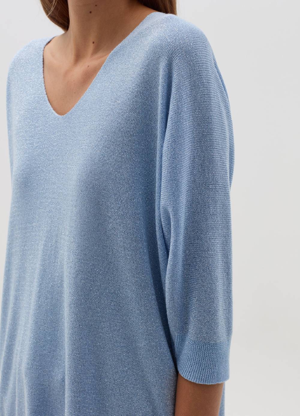 HYBRID Maglia in lurex con maniche a tre quarti Presa