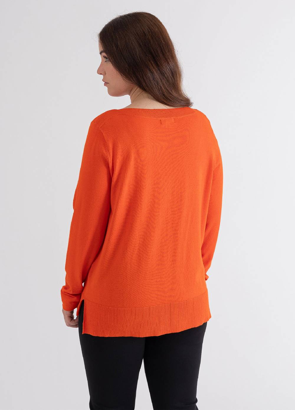 OCTOBER Maglia a maniche lunghe scollo a barca Curvy Outlet