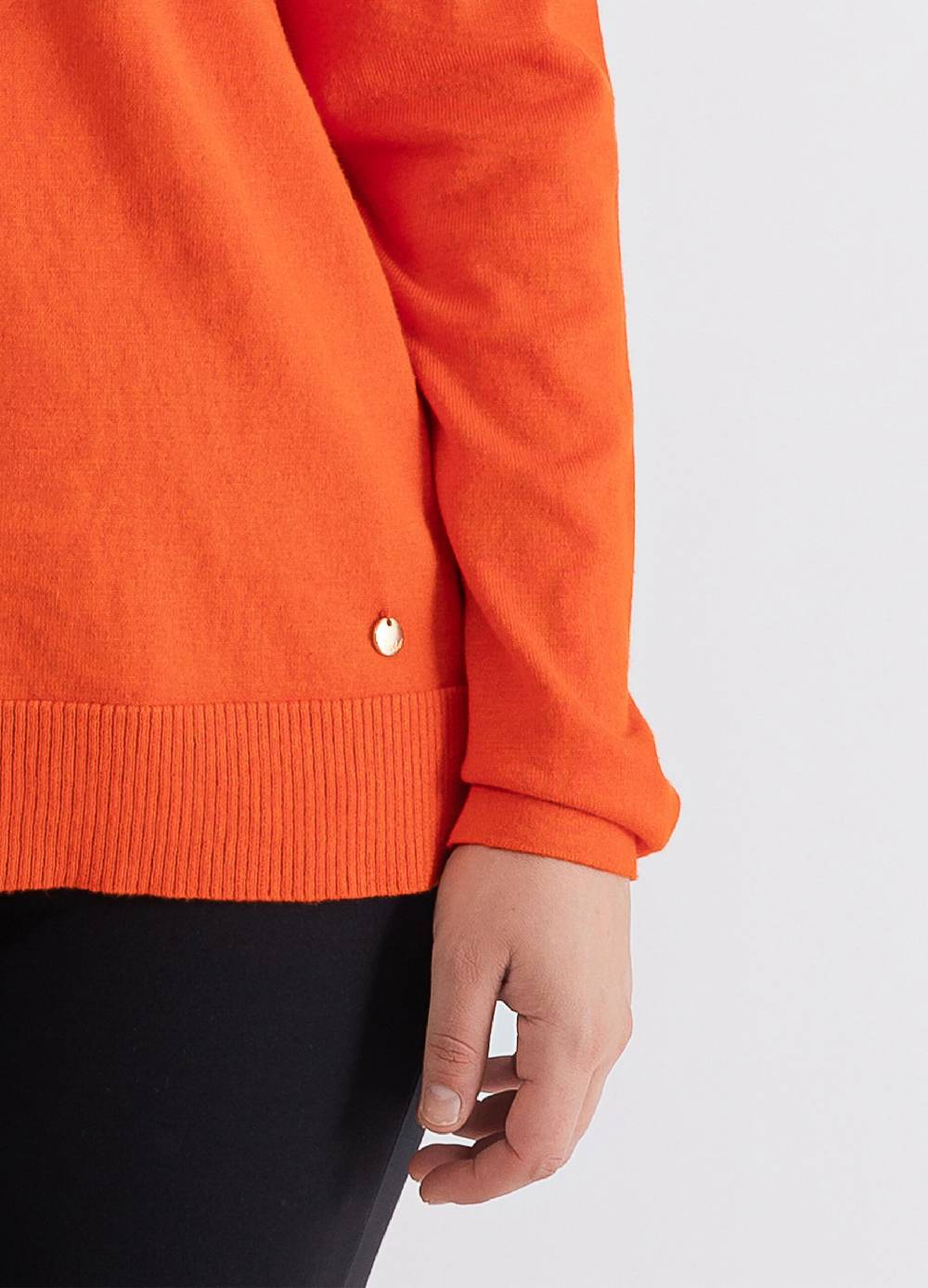 OCTOBER Maglia a maniche lunghe scollo a barca Curvy Outlet