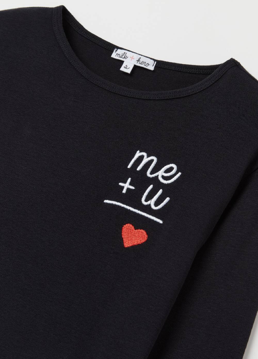 MILK+HERO T-shirt in cotone con maniche lunghe In Saldo