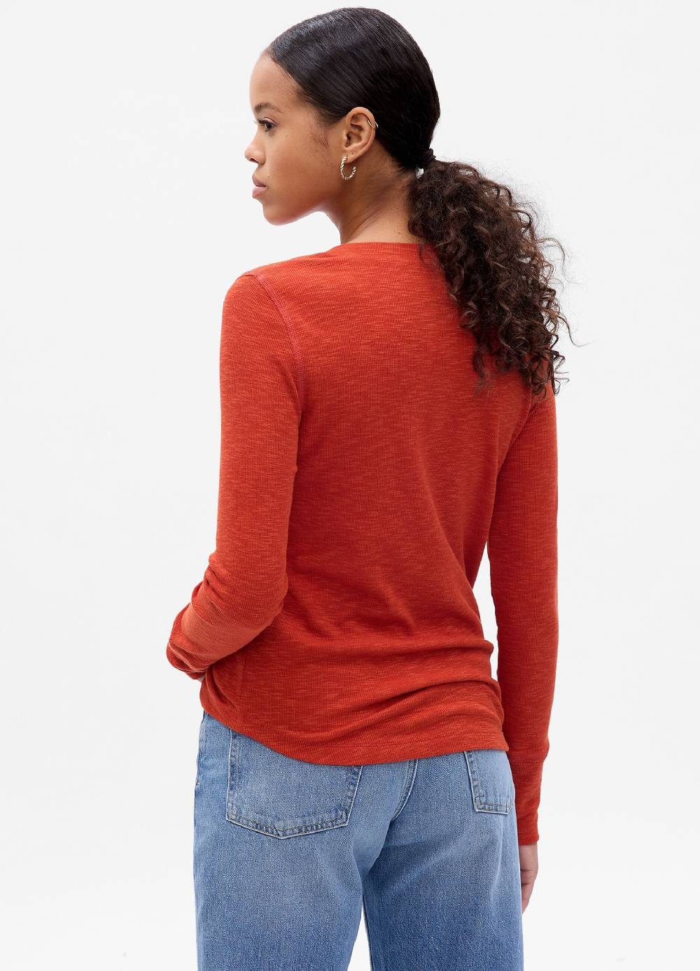 GAP T-shirt a costine sottili scollo serafino Pezzi Unici