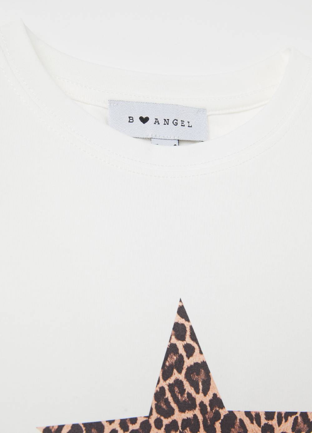 B. ANGEL T-shirt in cotone stretch con stampa Qualità Garantita