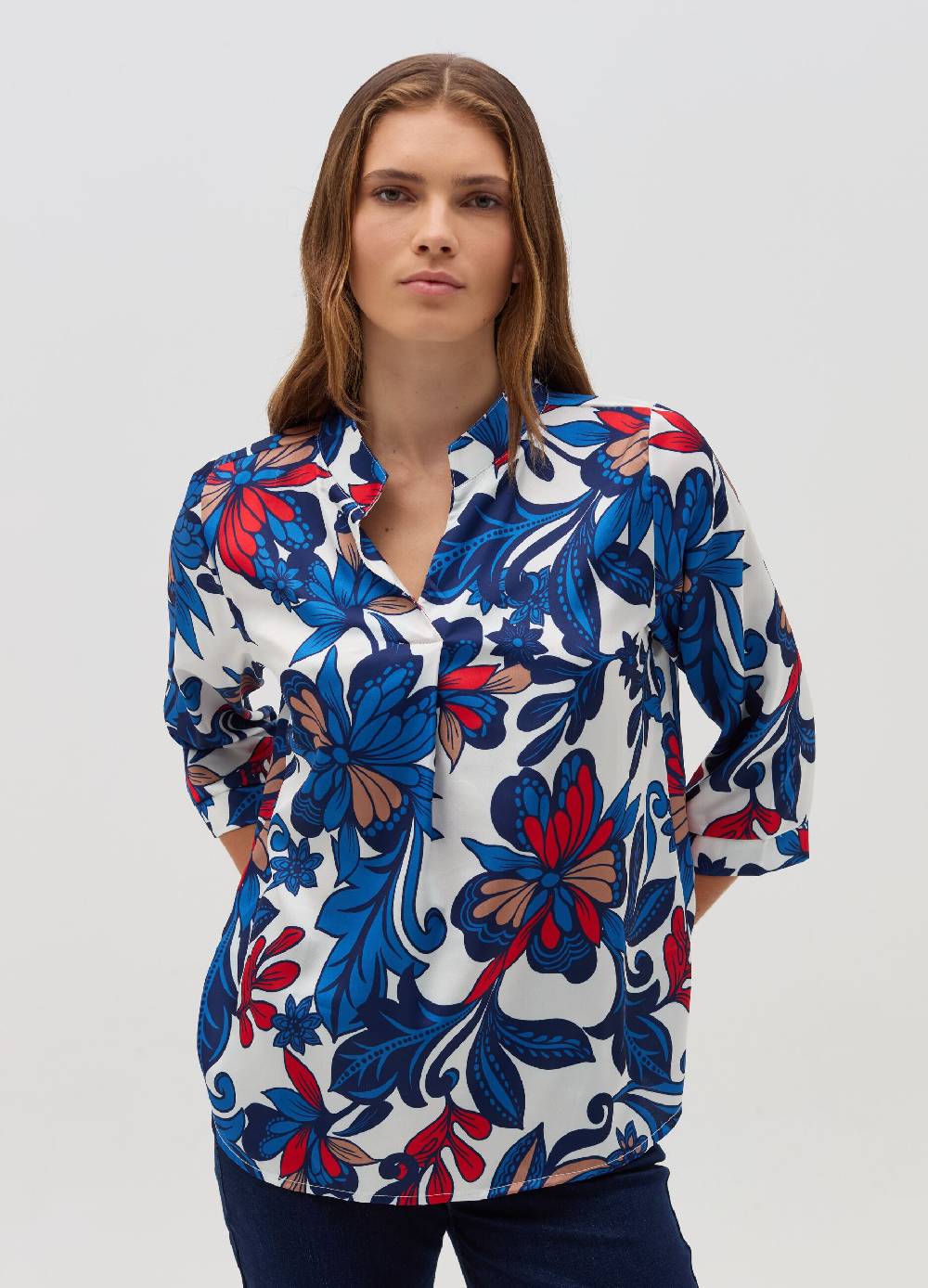 HYBRID Blusa floreale con maniche a tre quarti Acquista Ora