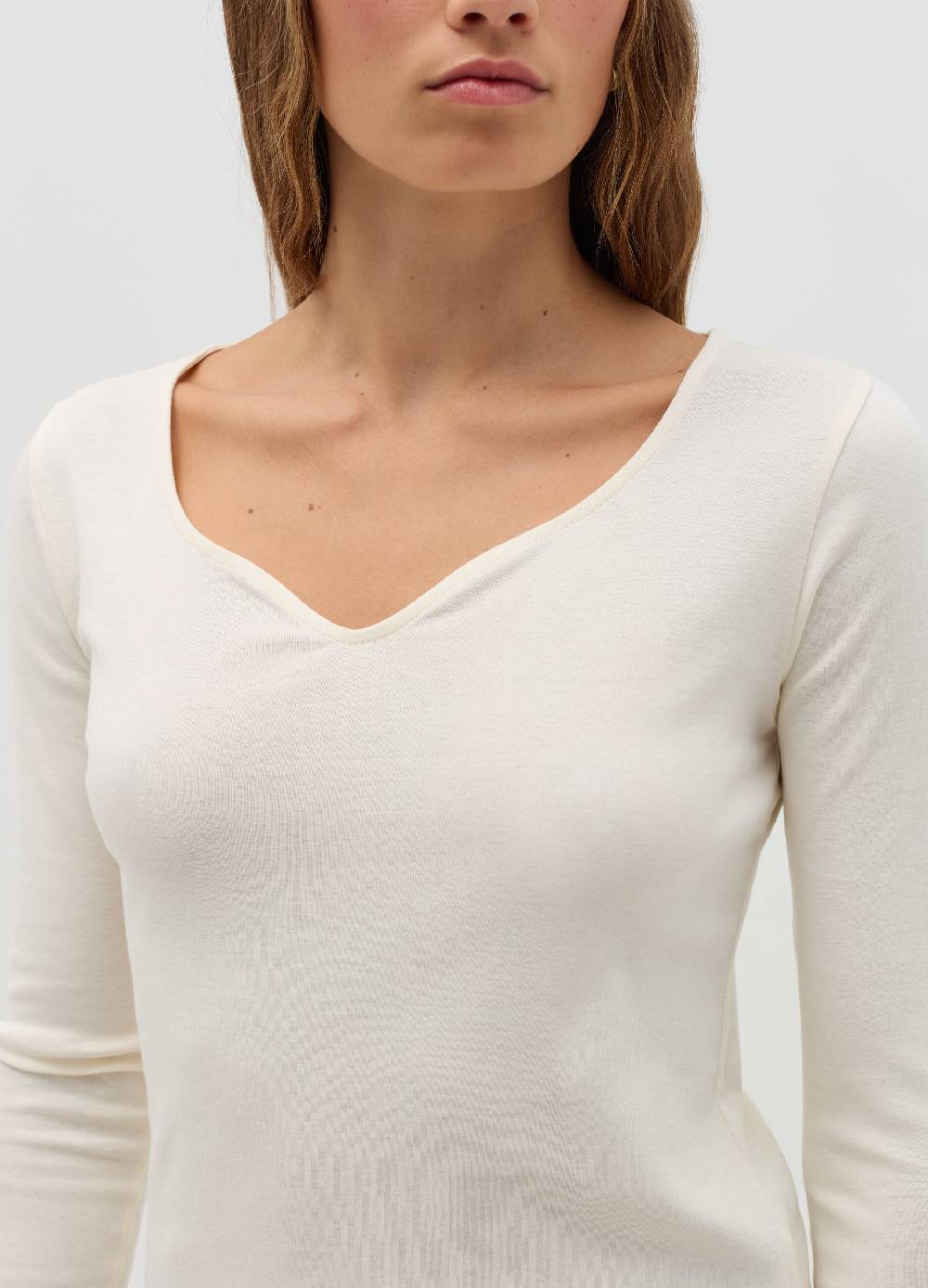 OVS T-shirt a maniche lunghe con scollo a cuore Consegna Veloce