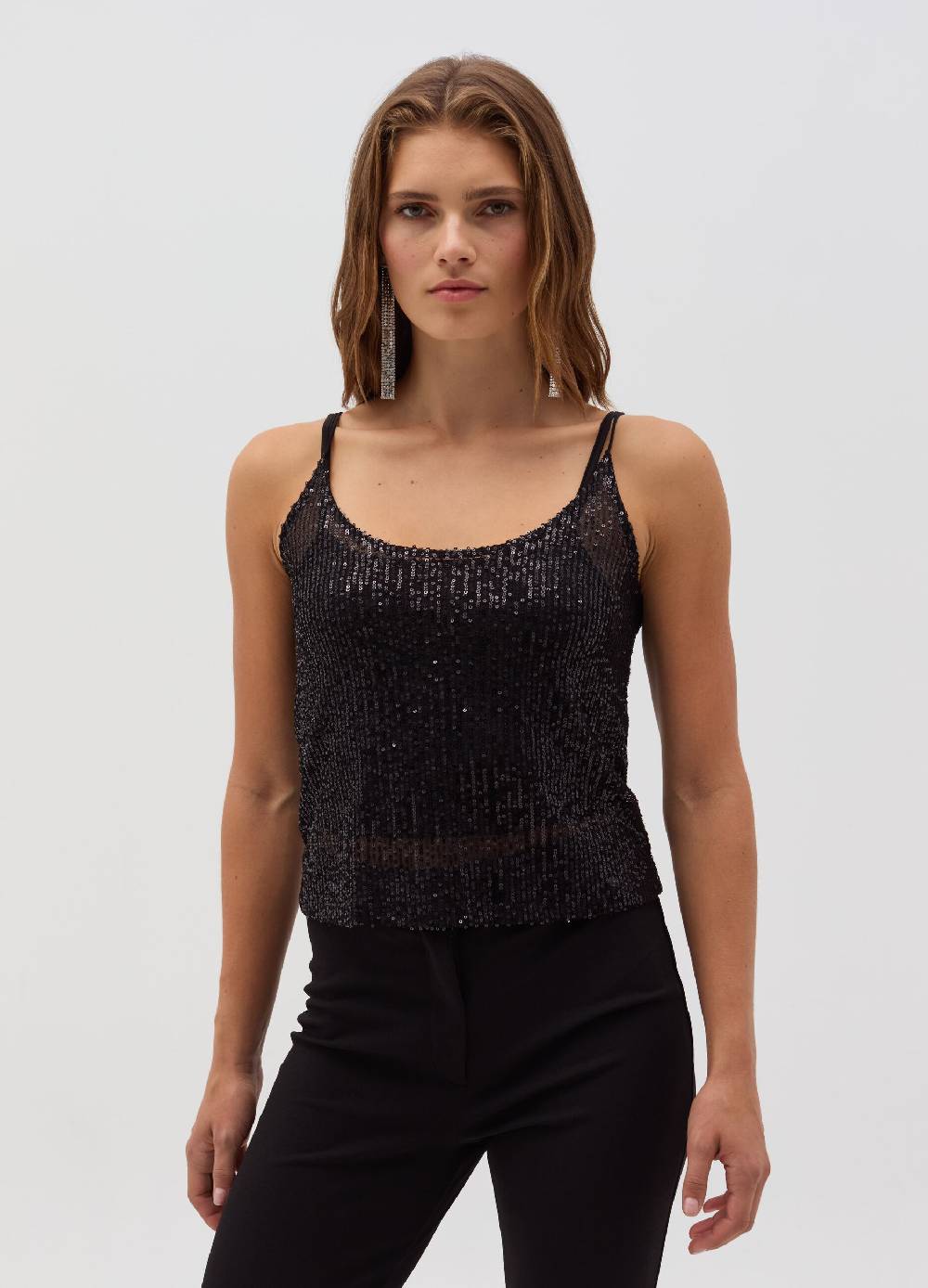OVS Top con paillettes all-over Sottocosto