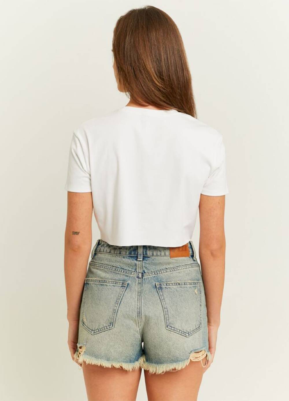 TALLY WEIJL T-shirt crop con stampa "Limitless 84" Italy
