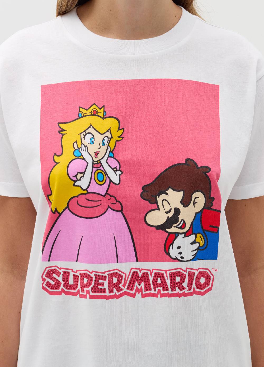 OVS T-shirt con stampa Super Mario™ e strass Italia