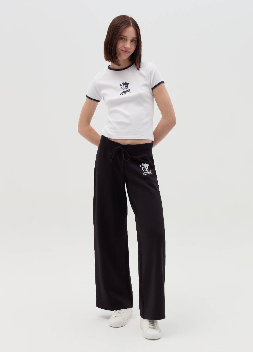 MILK+HERO T-shirt girocollo con stampa Economico