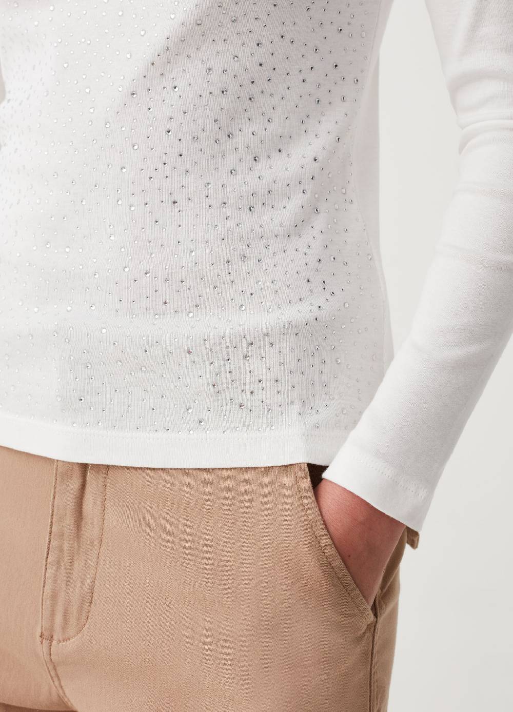 OVS T-shirt a maniche lunghe con strass Online