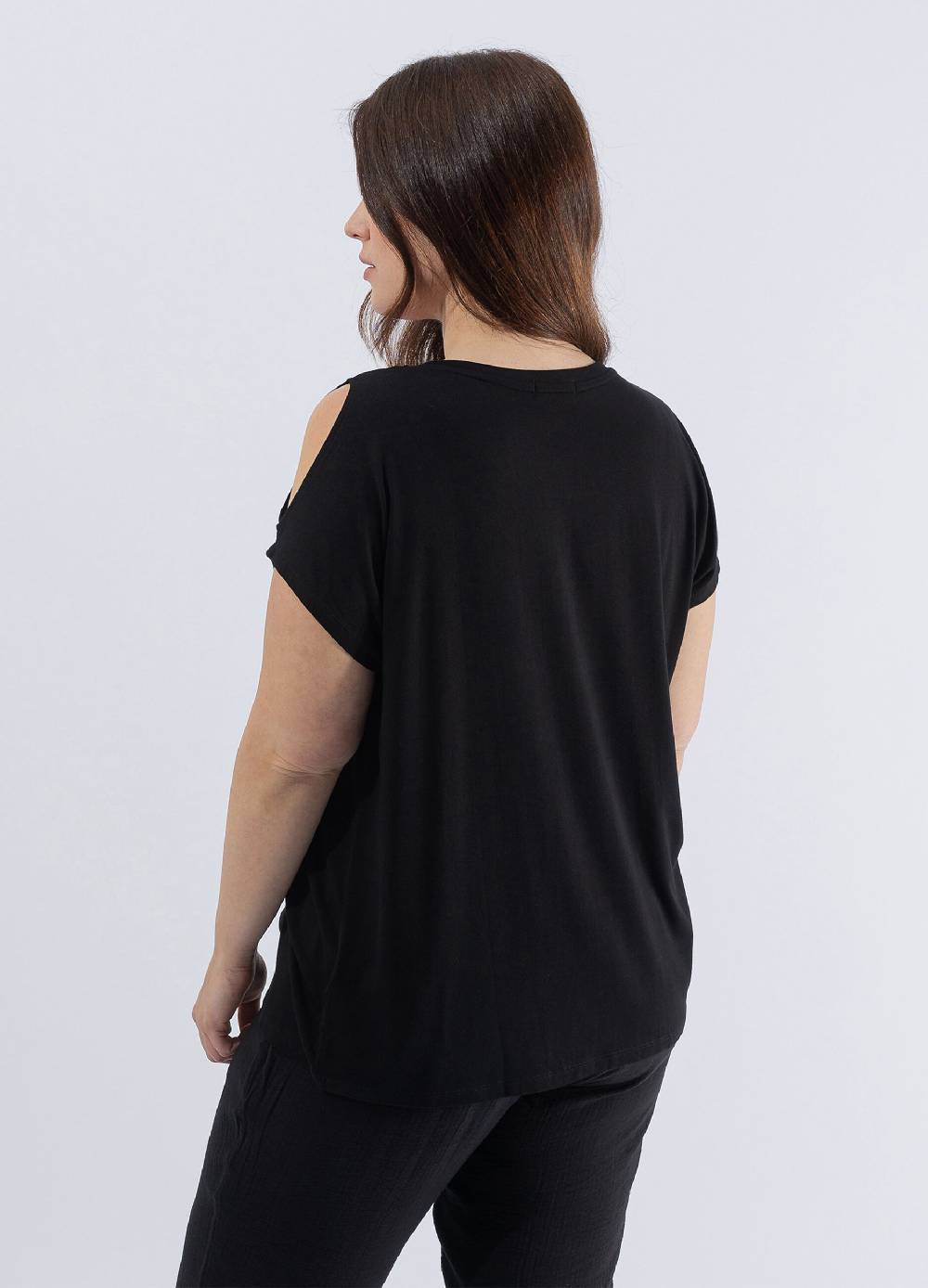 OCTOBER T-shirt con strass multicolore Curvy Outlet