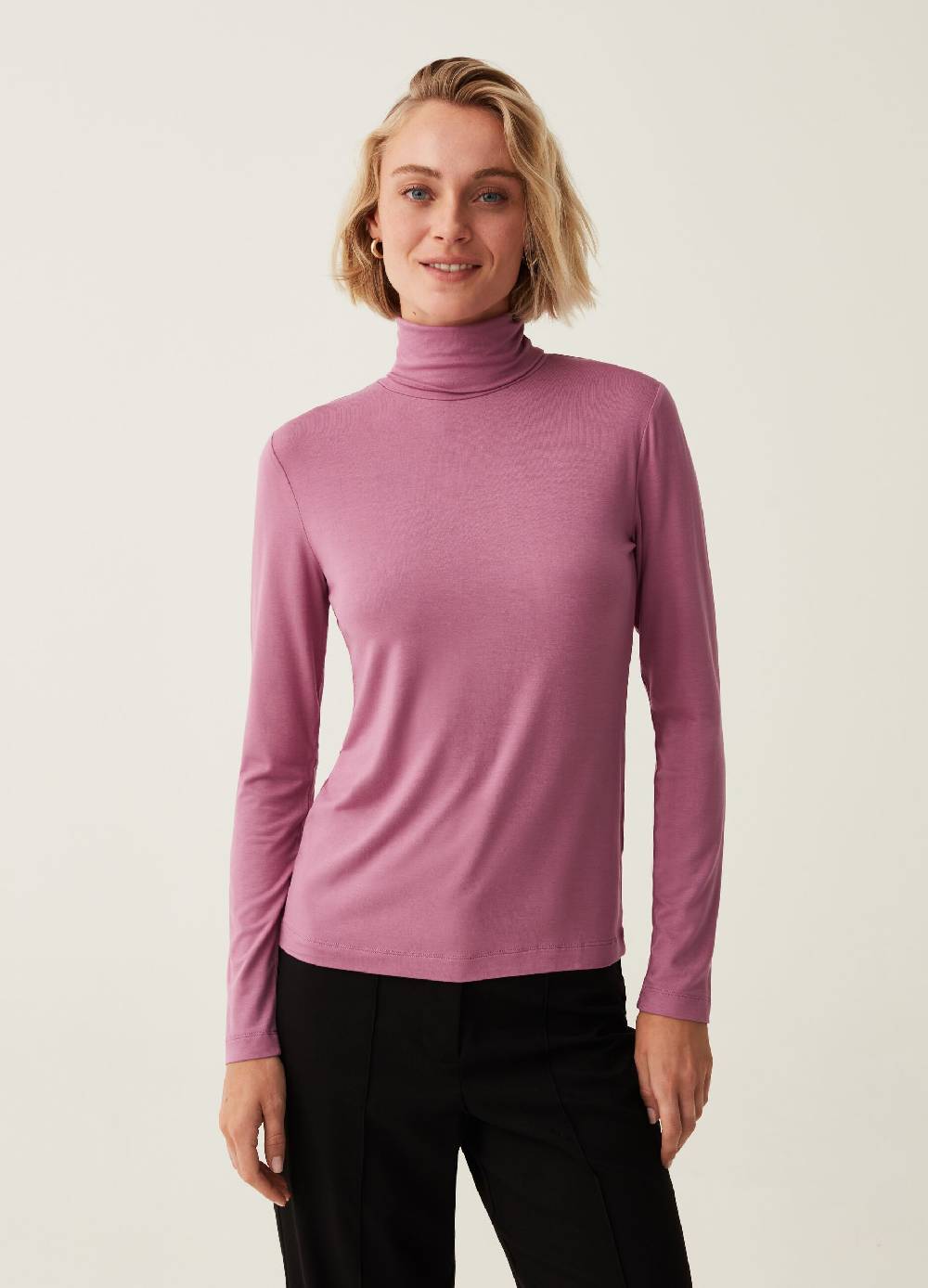 OVS T-shirt a collo alto con maniche lunghe Saldi Di Fabbrica
