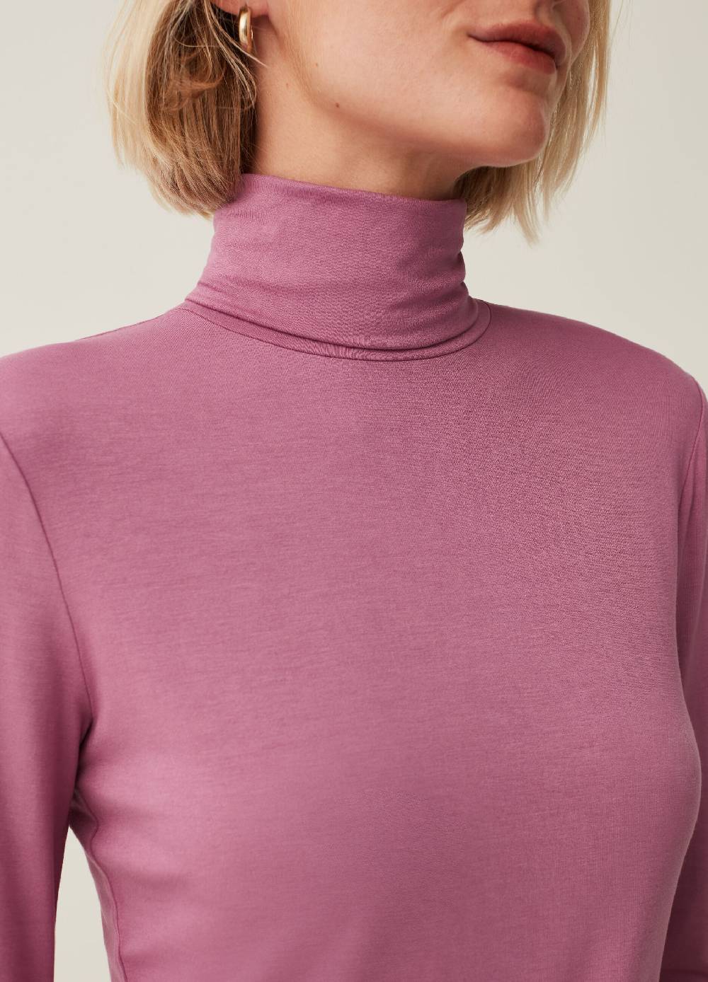 OVS T-shirt a collo alto con maniche lunghe Saldi Di Fabbrica
