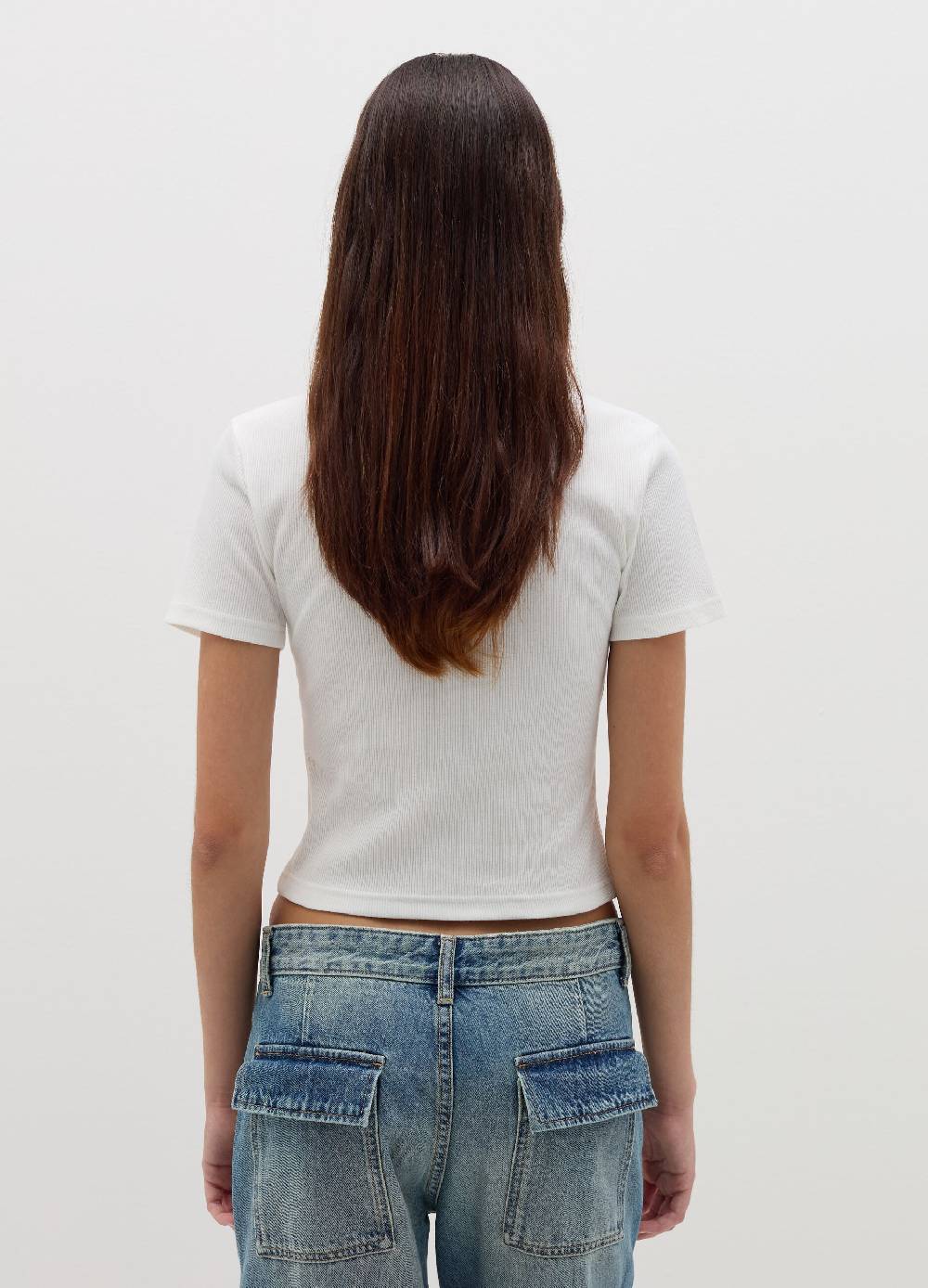 B. ANGEL T-shirt in cotone stretch a costine Affare Del Giorno