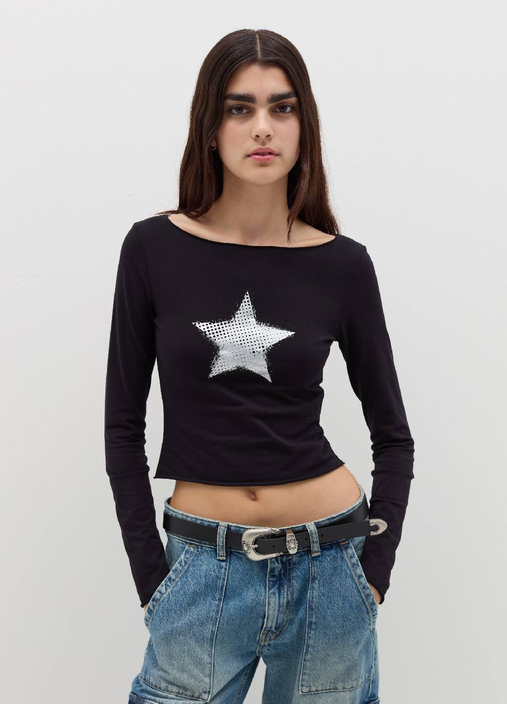 B. ANGEL T-shirt a maniche lunghe con stampa Italia