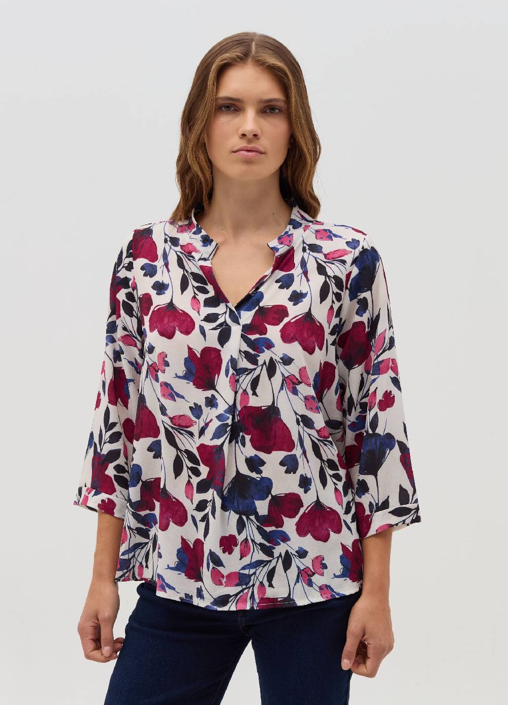 HYBRID Blusa con stampa floreale e maniche a tre quarti 2025