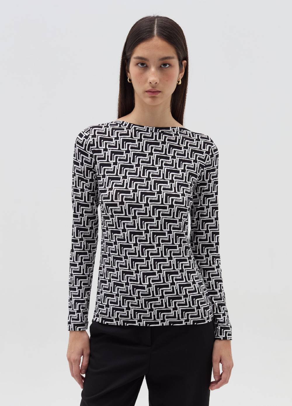 OVS T-shirt a maniche lunghe con scollo a barca Shopping Online