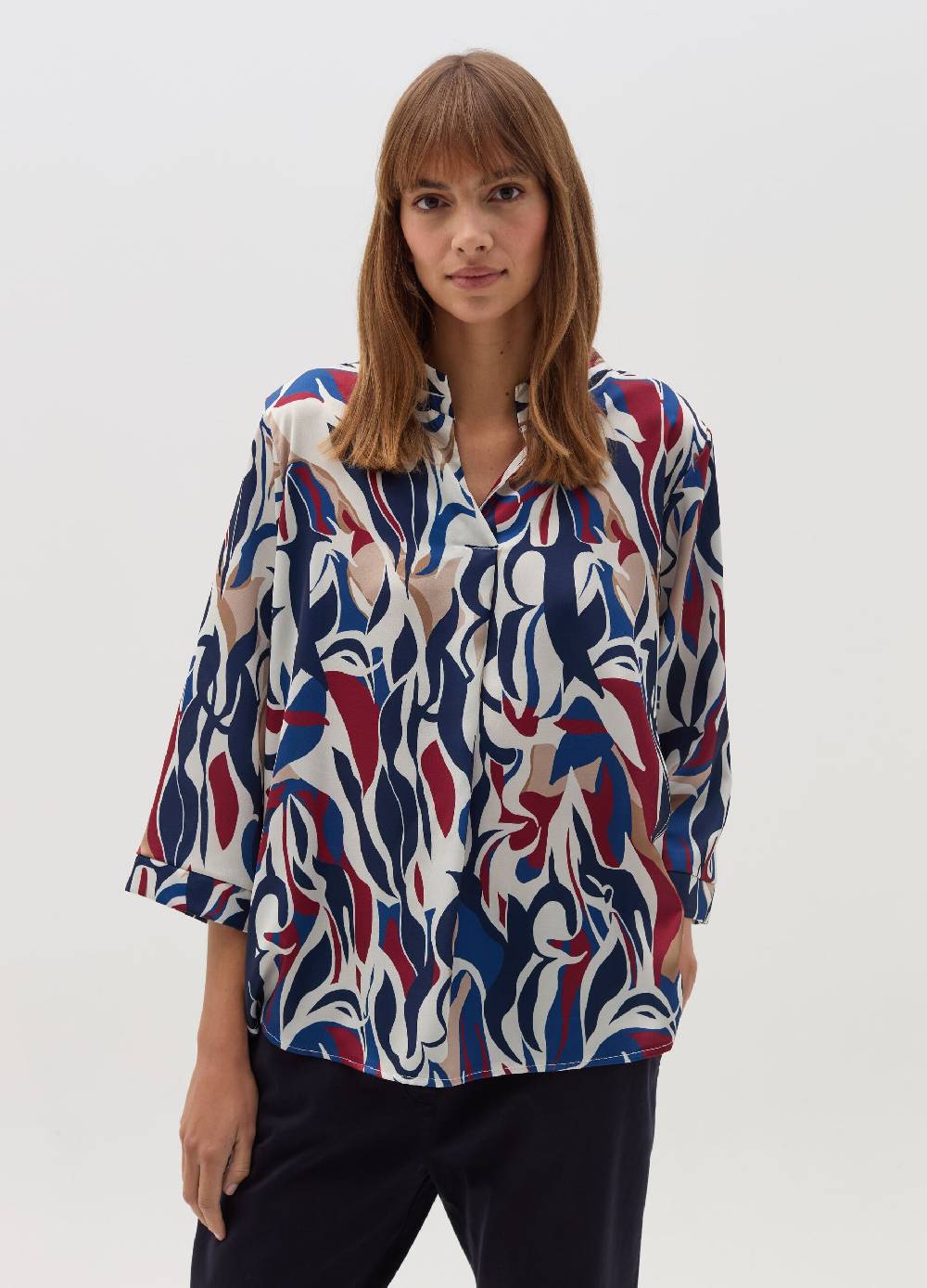 HYBRID Blusa multicolore con scollo a V Prezzo Ridotto