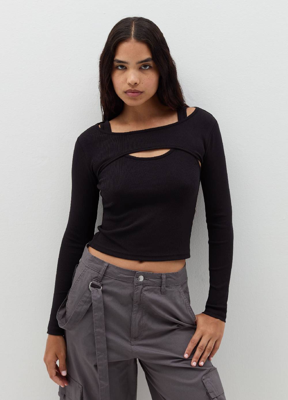 B. ANGEL T-shirt a maniche lunghe con dettaglio cut out Convenienza