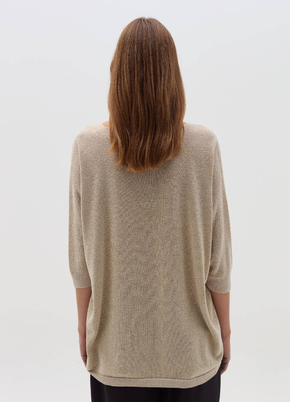HYBRID Maglia in lurex con maniche a tre quarti Presa