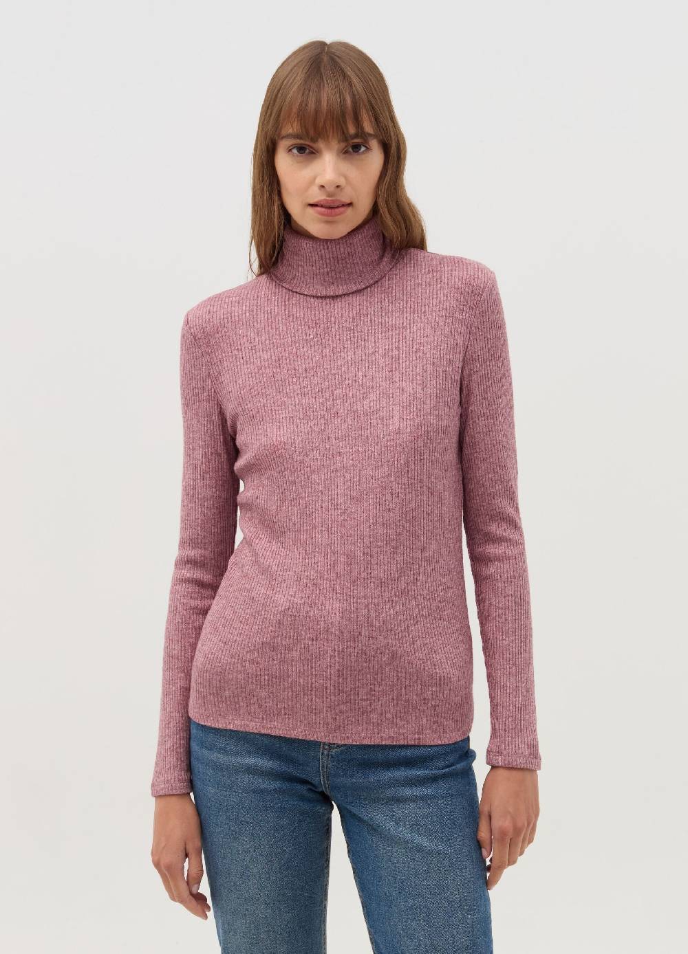 OVS T-shirt a costine con collo alto In Vendita
