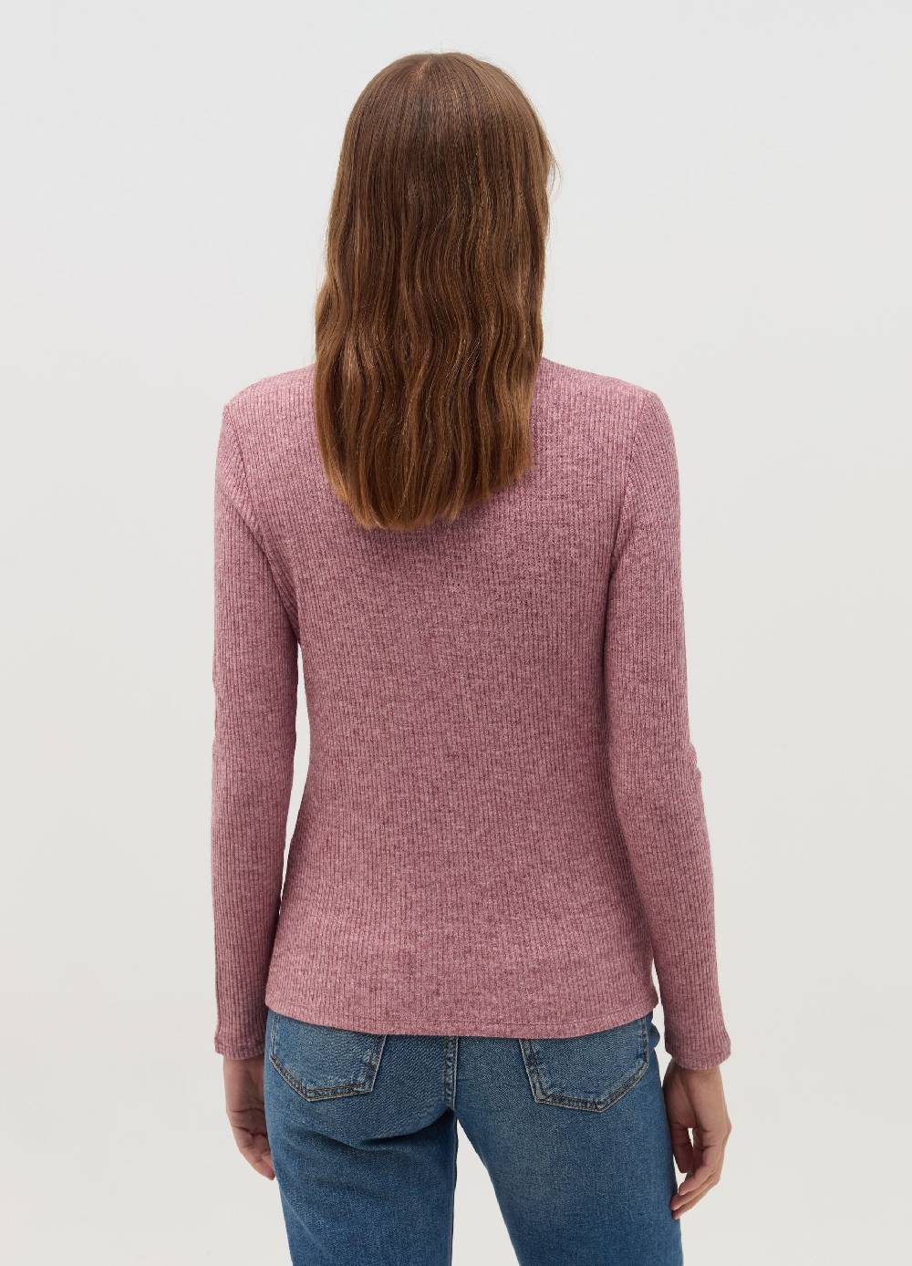 OVS T-shirt a costine con collo alto In Vendita