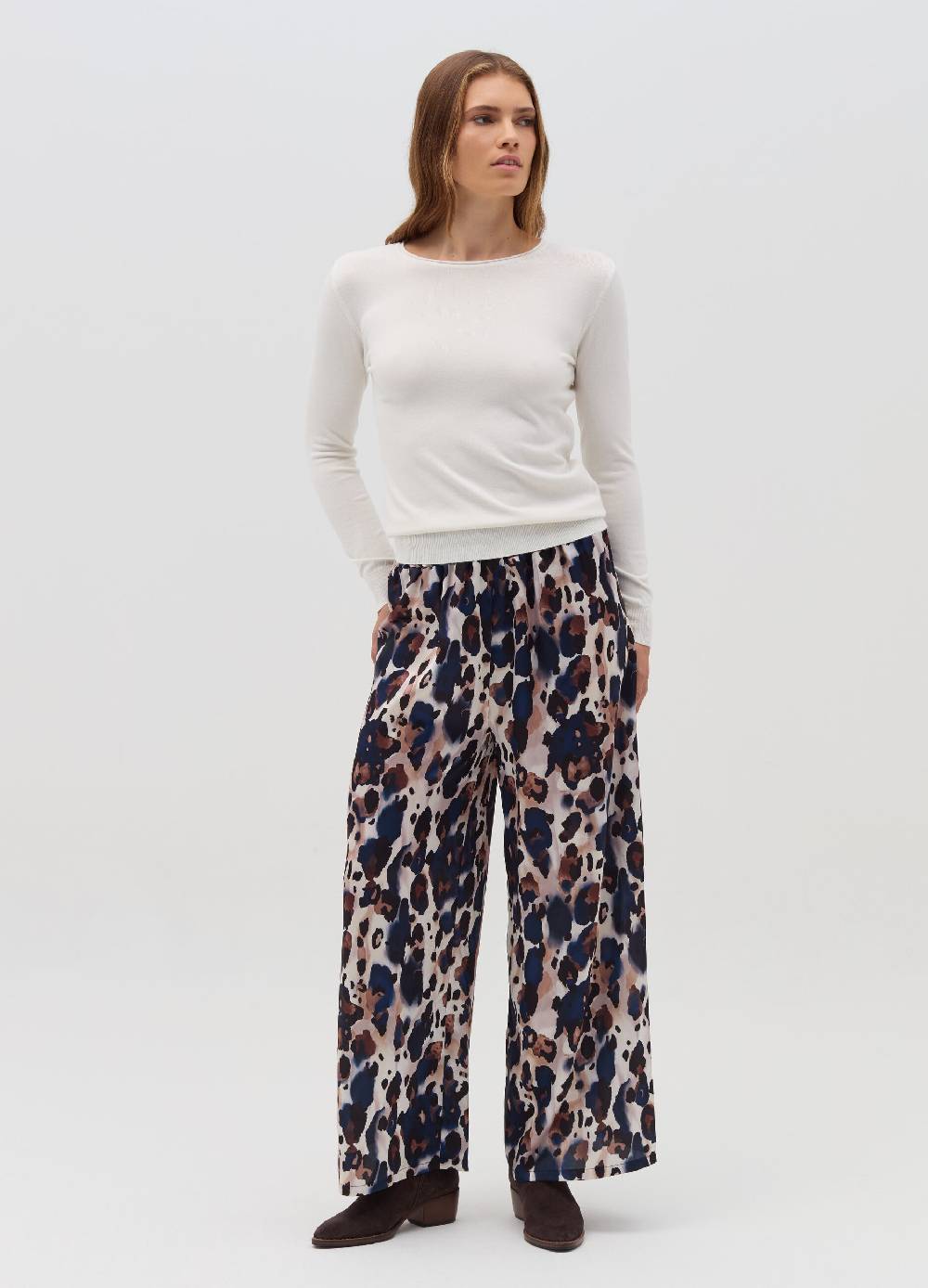 HYBRID Pullover girocollo con piccolo risvolto Italia