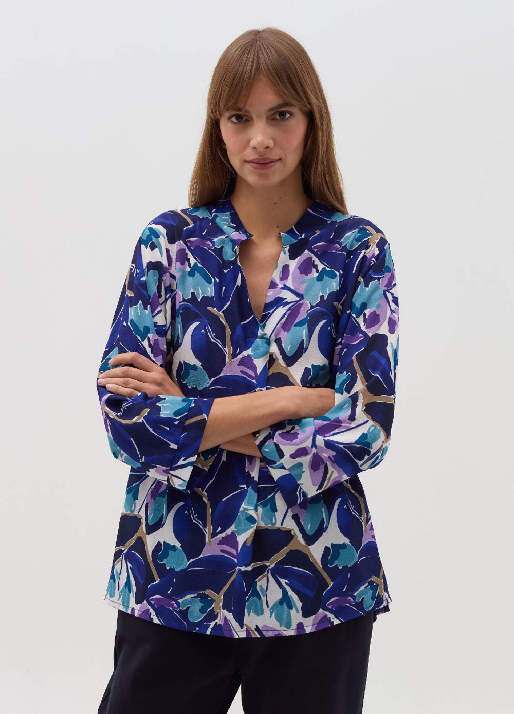 HYBRID Blusa con stampa floreale Vendita