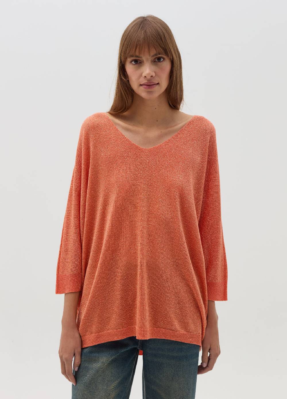 HYBRID Maglia in lurex con maniche a tre quarti Offerte speciali