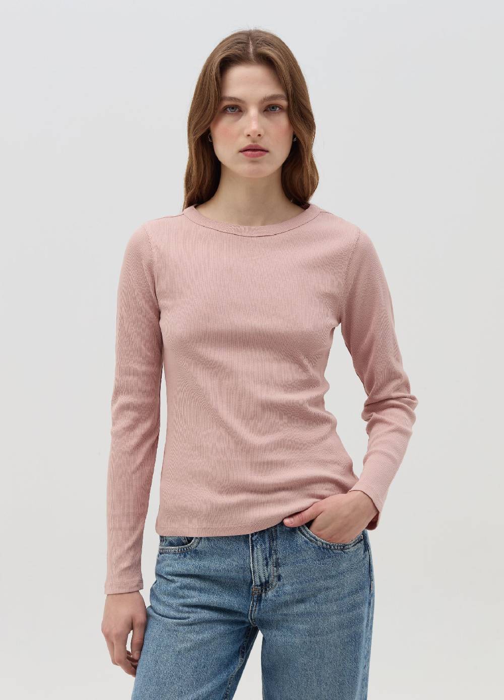 OVS T-shirt a costine con maniche lunghe Prezzo basso