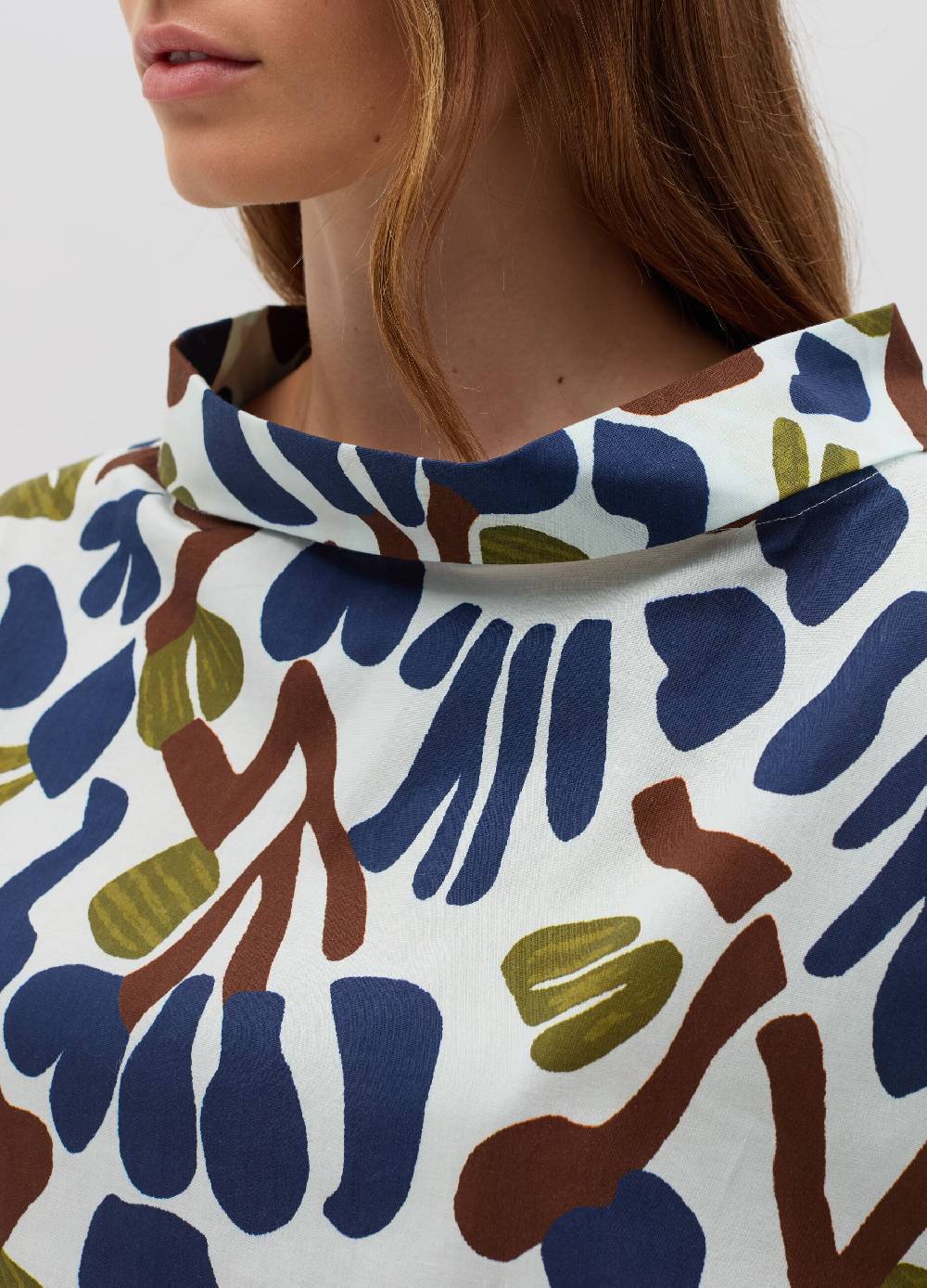 HYBRID Blusa in cotone stretch floreale Super Saving Price