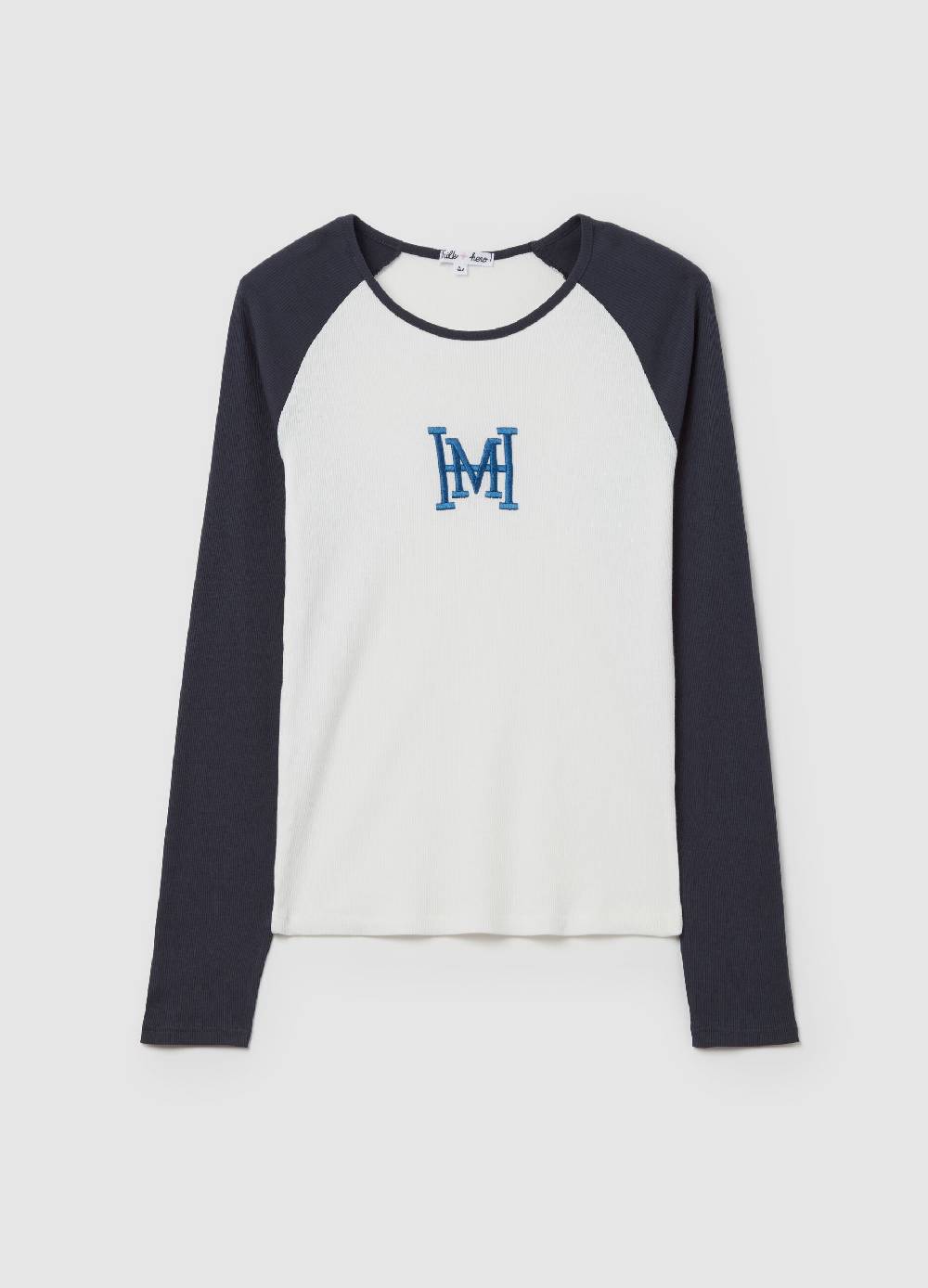 MILK+HERO T-shirt a costine con maniche lunghe raglan Ultimi tre giorni