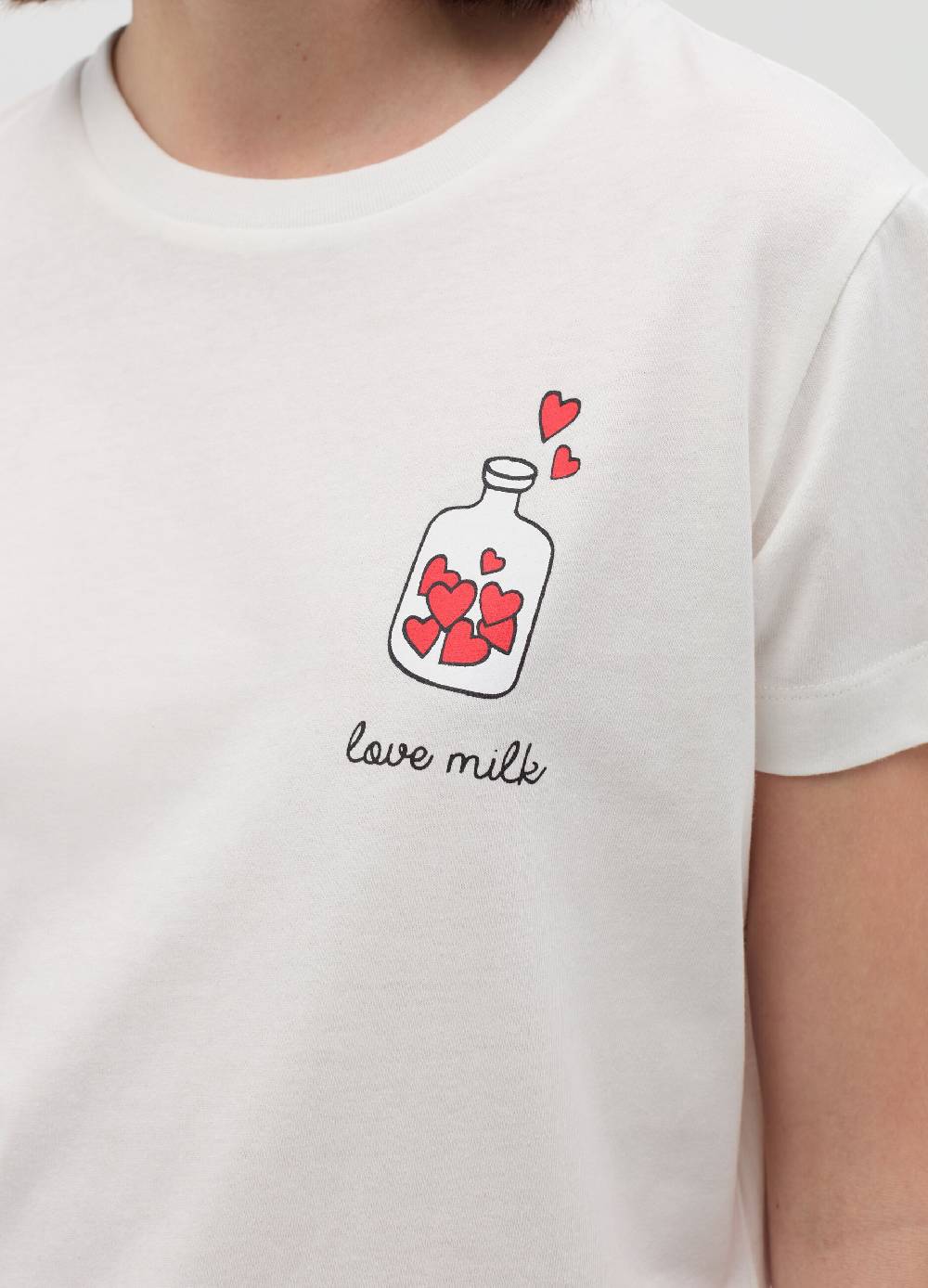 MILK+HERO T-shirt girocollo in cotone Promozione temporanea