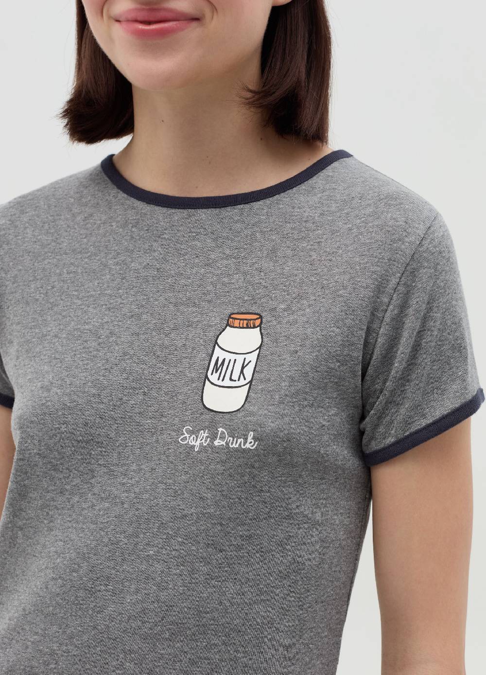 MILK+HERO T-shirt girocollo con stampa 50% di sconto con spedizione gratuita