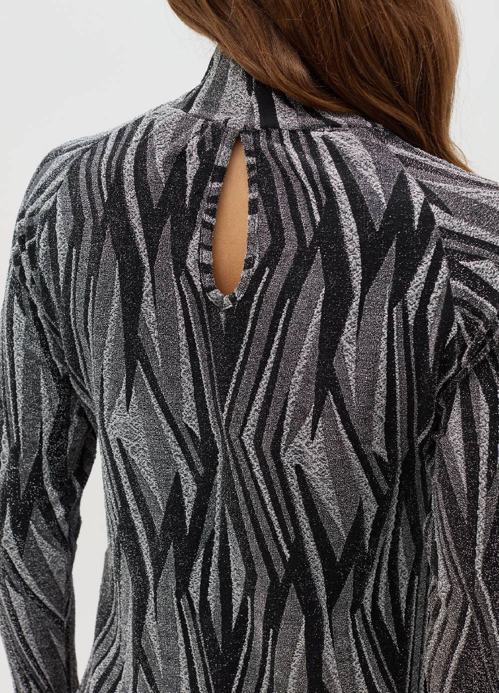 OVS T-shirt fantasia geometrica con lurex Esporta salva