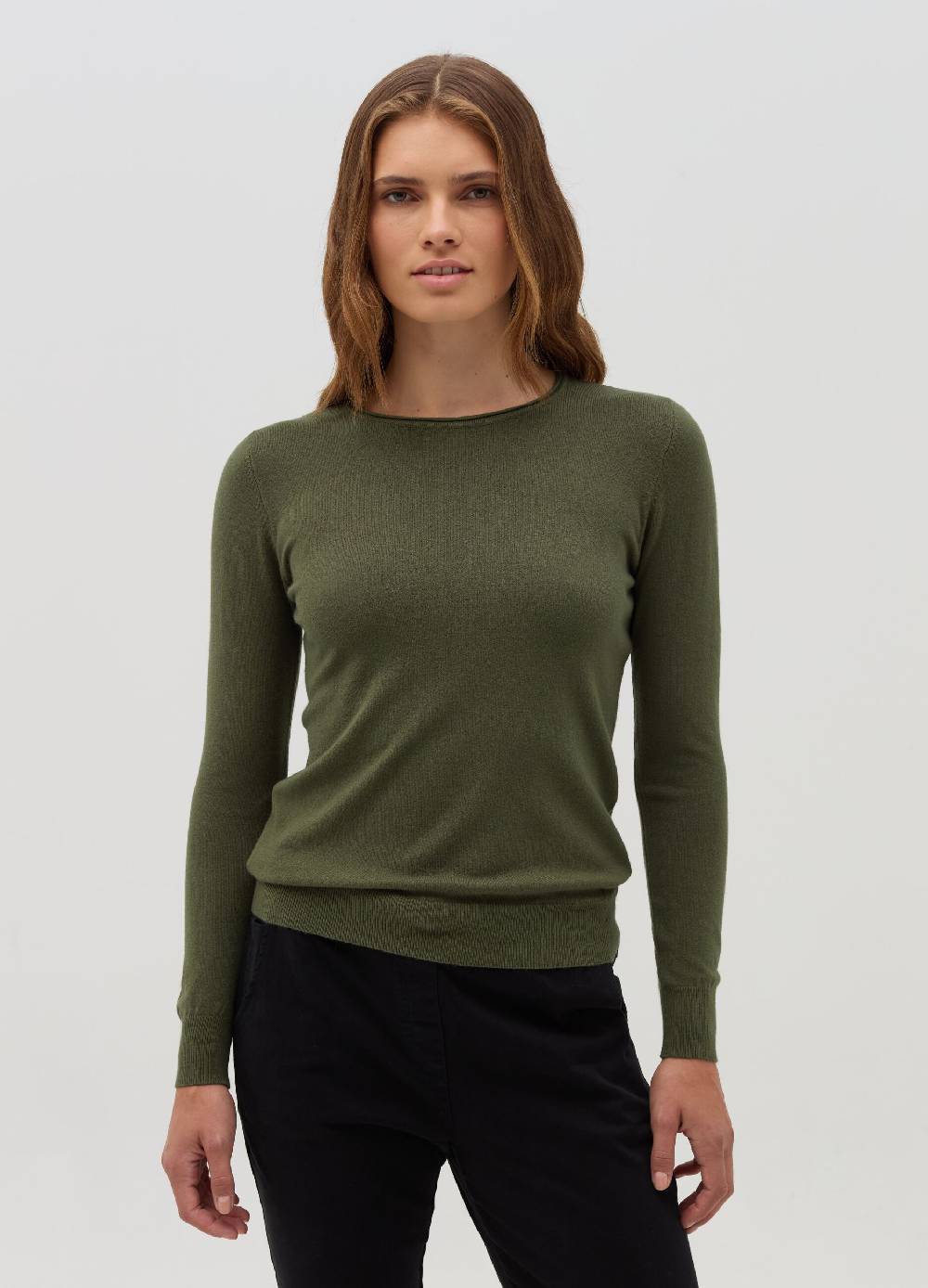 HYBRID Pullover girocollo con piccolo risvolto Sconti questo mese