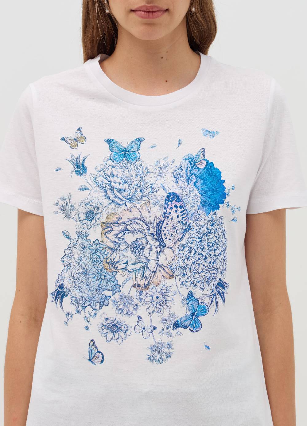 OVS T-shirt stampa farfalle con fiori Italia