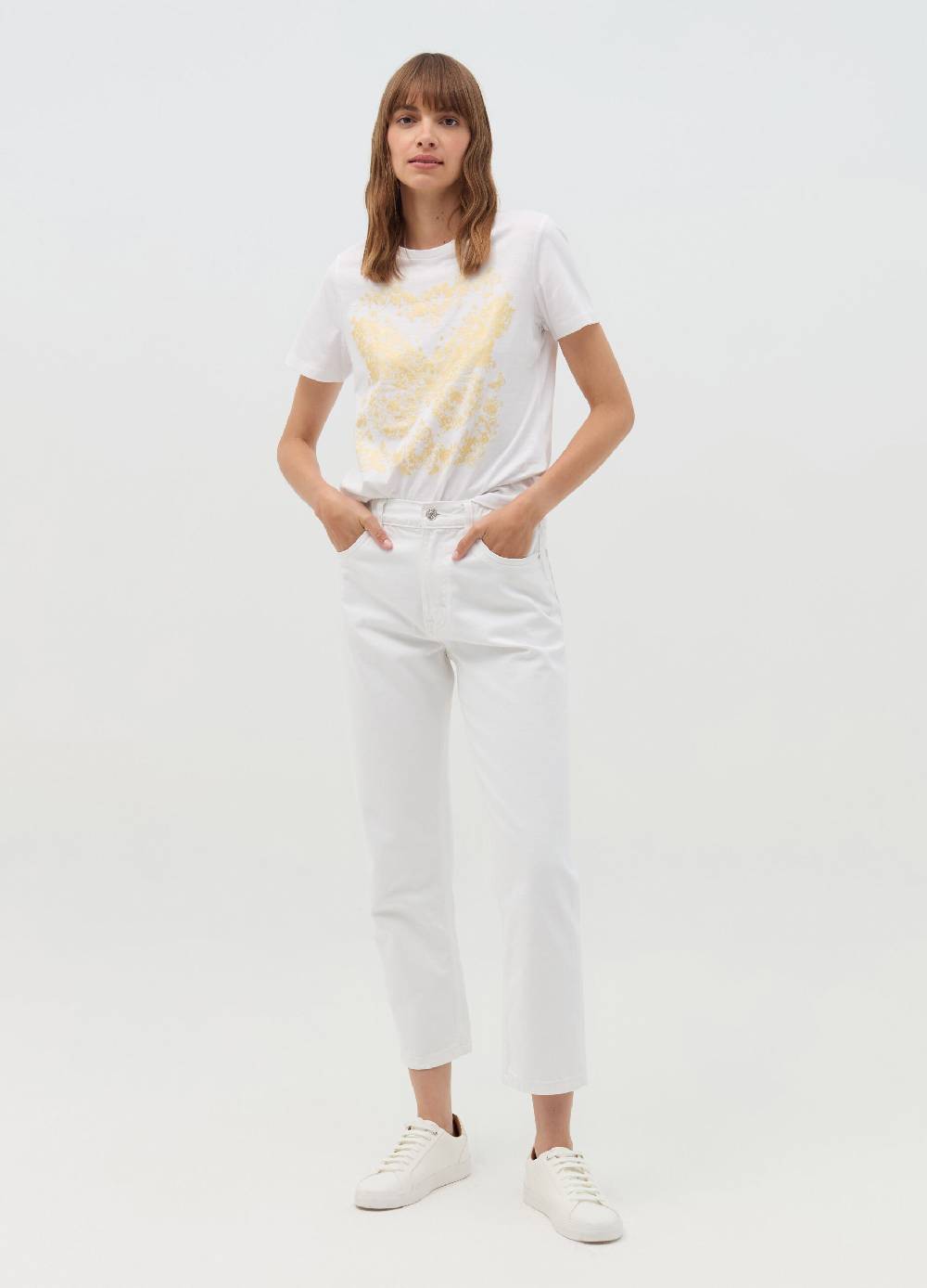 OVS T-shirt con stampa farfalle e fiori In Linea