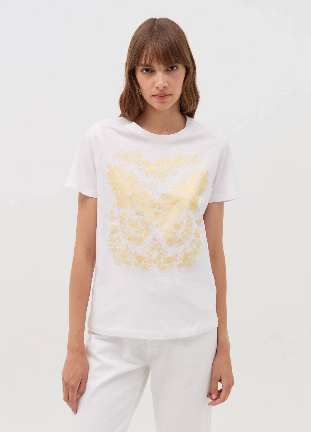 OVS T-shirt con stampa farfalle e fiori In Linea